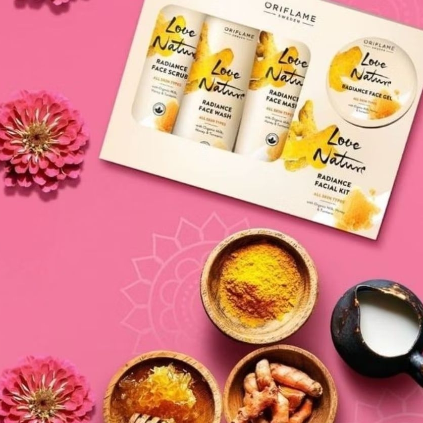 [Momazen] BACA DESKRIPSI • Love Nature Radiance Facial Kit With Organik Milk, Honey & Turmeric | Fac