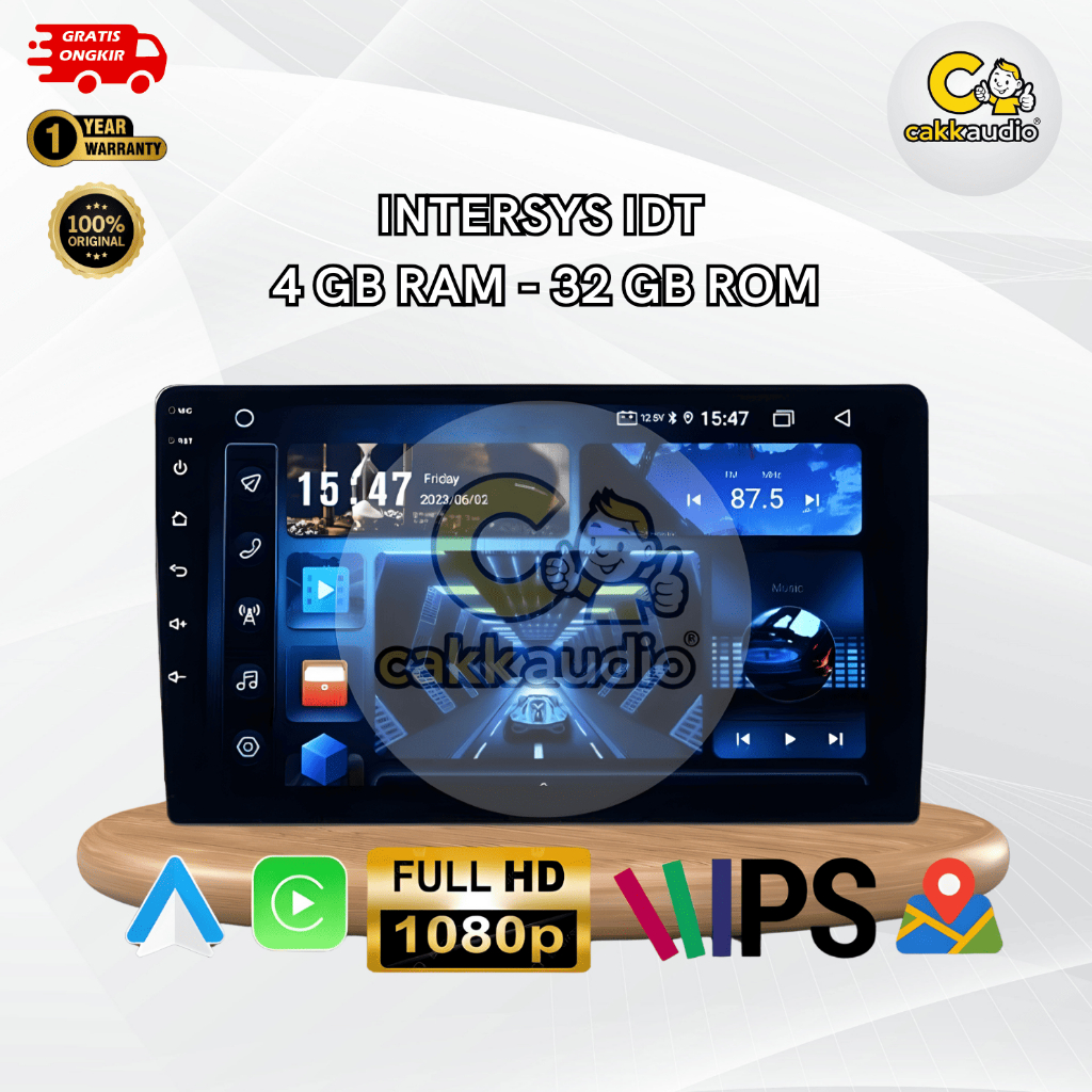 Head Unit Android Mobil Intersys IDT | 9 Inch/ 10.1 Inch | 4GB RAM + 32GB ROM