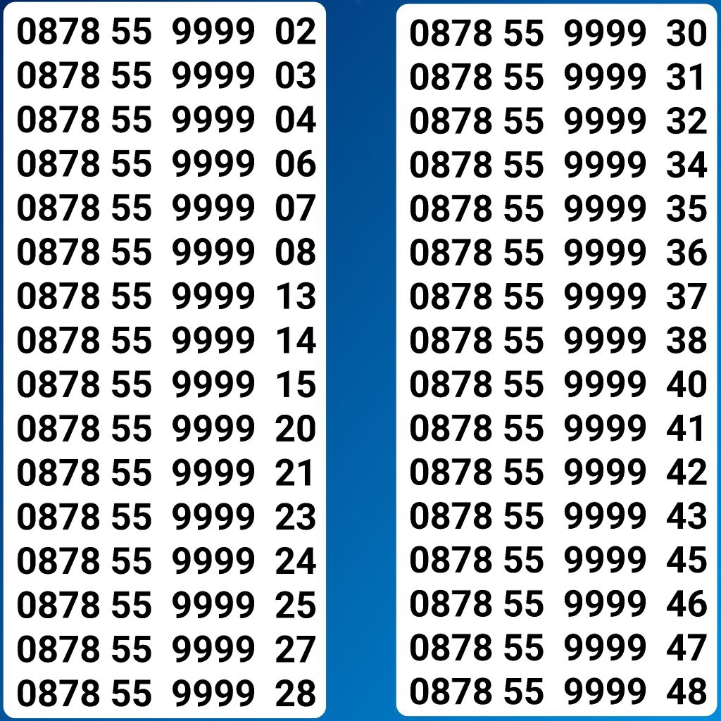 NOMOR CANTIK XL KARTU PERDANA XL NOMOR XL 4G 5G 7777 9999 8888