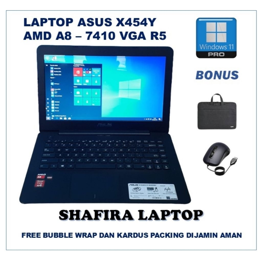Asus X454Y Amd A8 Quadcore SSD Laptop Kerja Laptop Kuliah
