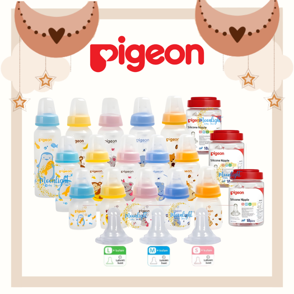 Pigeon Botol Susu Bayi Assorted Standard | Botol Standard PP RP | Dot Nipple Original Pigeon