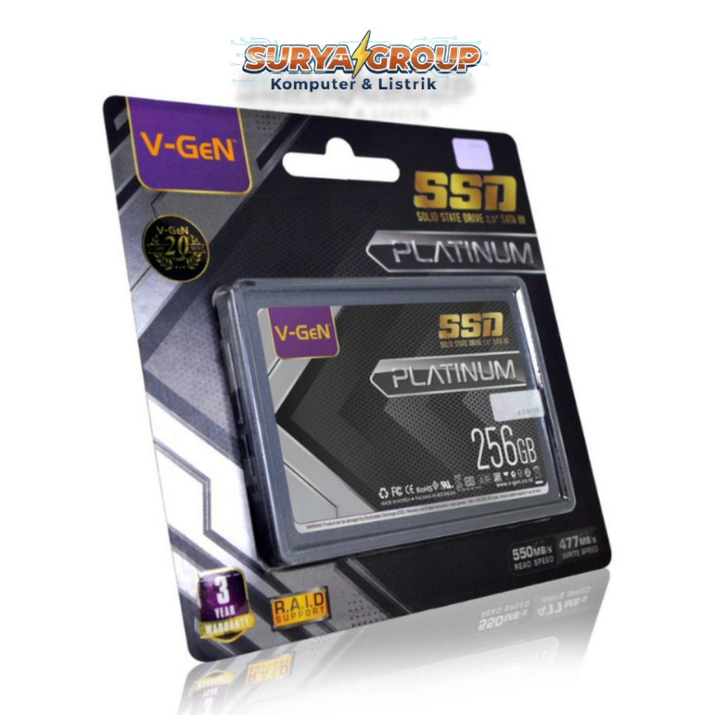 SSD SATA VGEN 256GB - SSD 256 gb V-Gen Platinum SSD 2.5 SATA 3