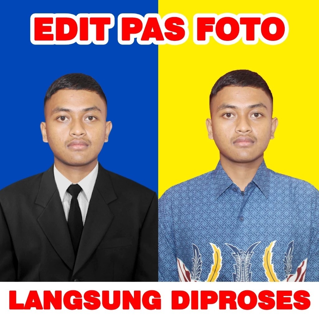 Edit pas foto CPNS/edit pakai jas/edit pakai kemeja putih/edit baju hitam putih/edit keperluan kerja