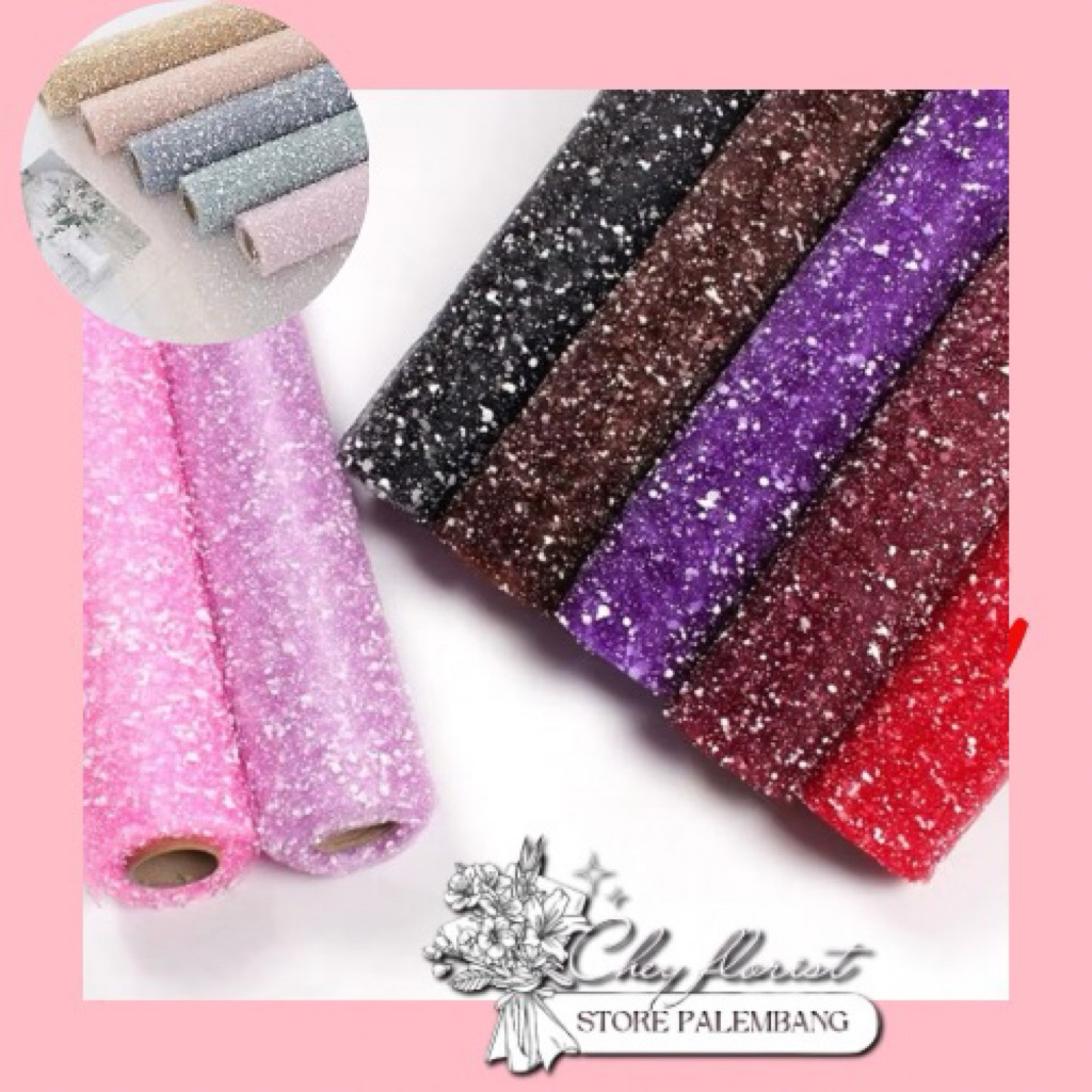 Snow Tile Kain Tile Salju Warpping Buket 4 Yard Snow Tile