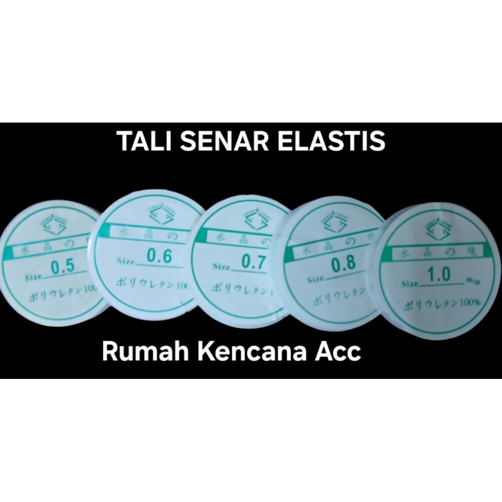 Tali Senar Elastis Super Kuat/Tali Karet Kenur Elastis/Tali Gelang Bening/Tali Kalung Bening