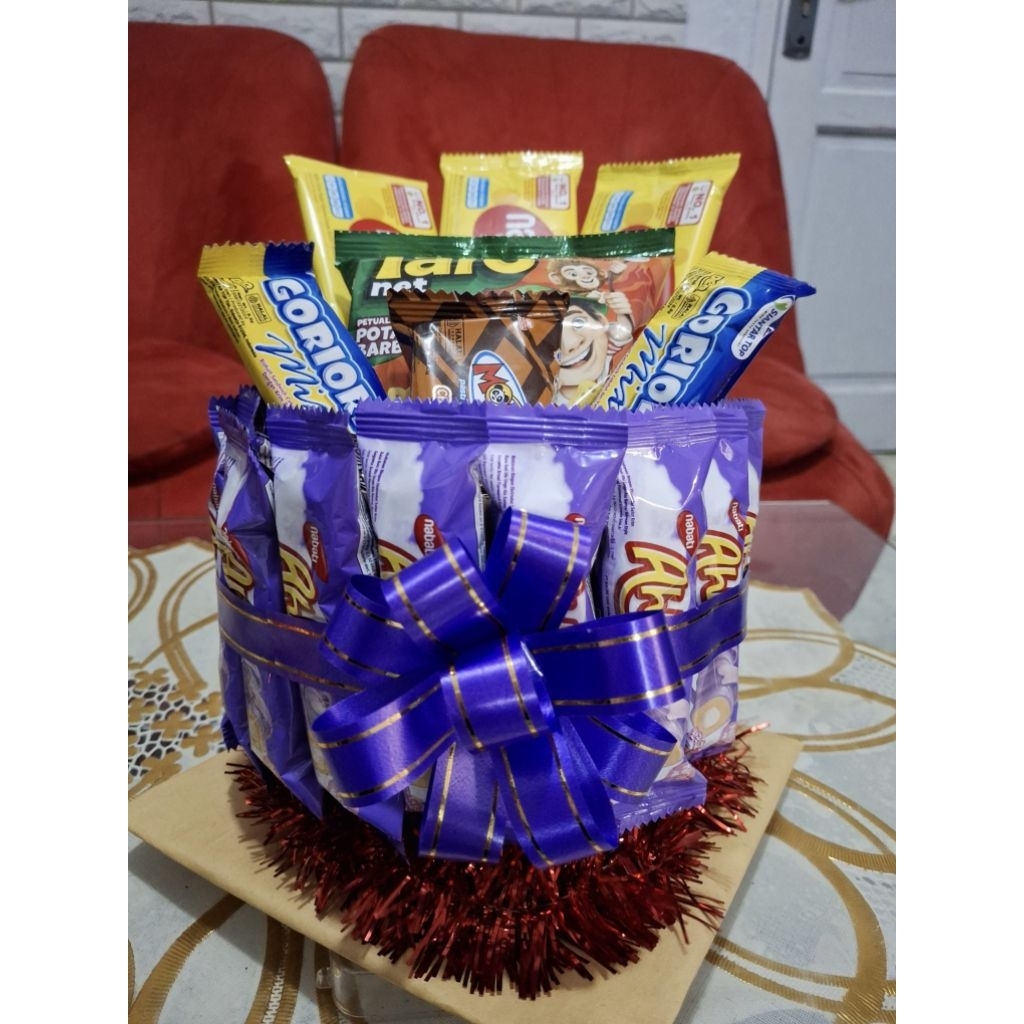 Snack tower ulang tahun/snack cake/hampers kue