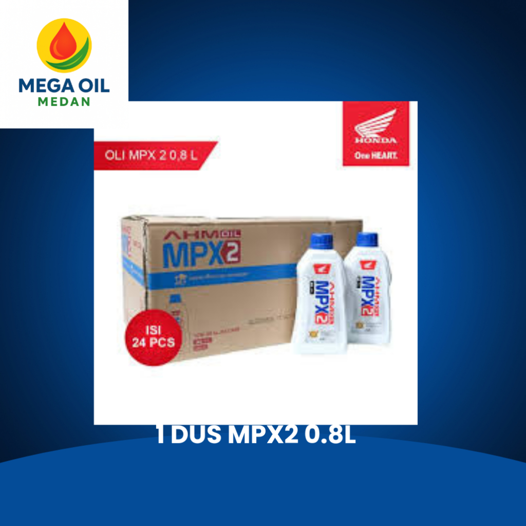 1 Dus Oli MPX2 Honda 0.8 Liter Isi 24 Botol | Oli Mesin Motor Honda Matic 4 Tak 10W-30 Original AHM