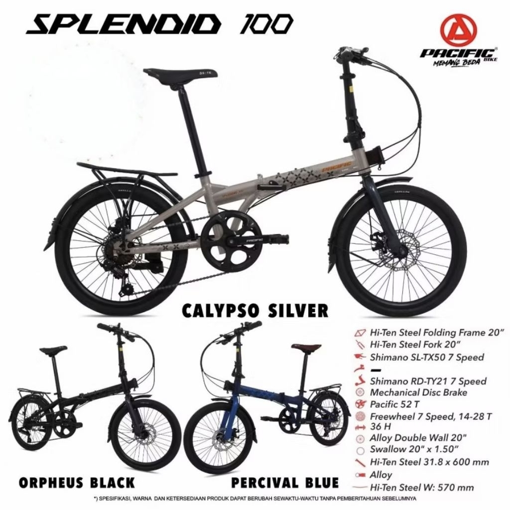 Sepwda Lipat Folding Bike PACIFIC SPLENDID 100