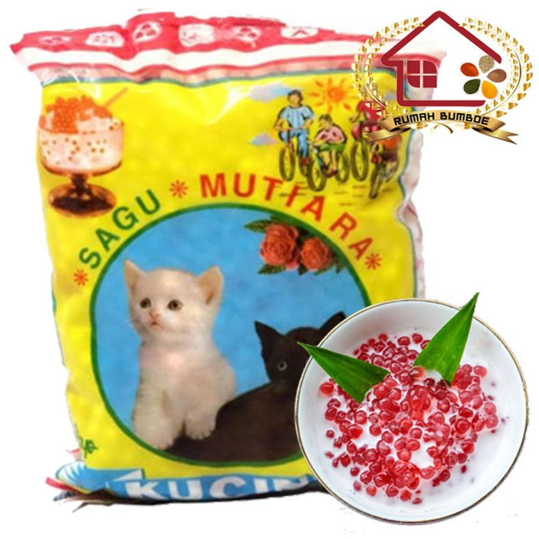 (5 pcs x 100gr) MUTIARA KUCING Sagu Mutiara Cap Kucing SAGU MUTIARA CAP KUCING PAK