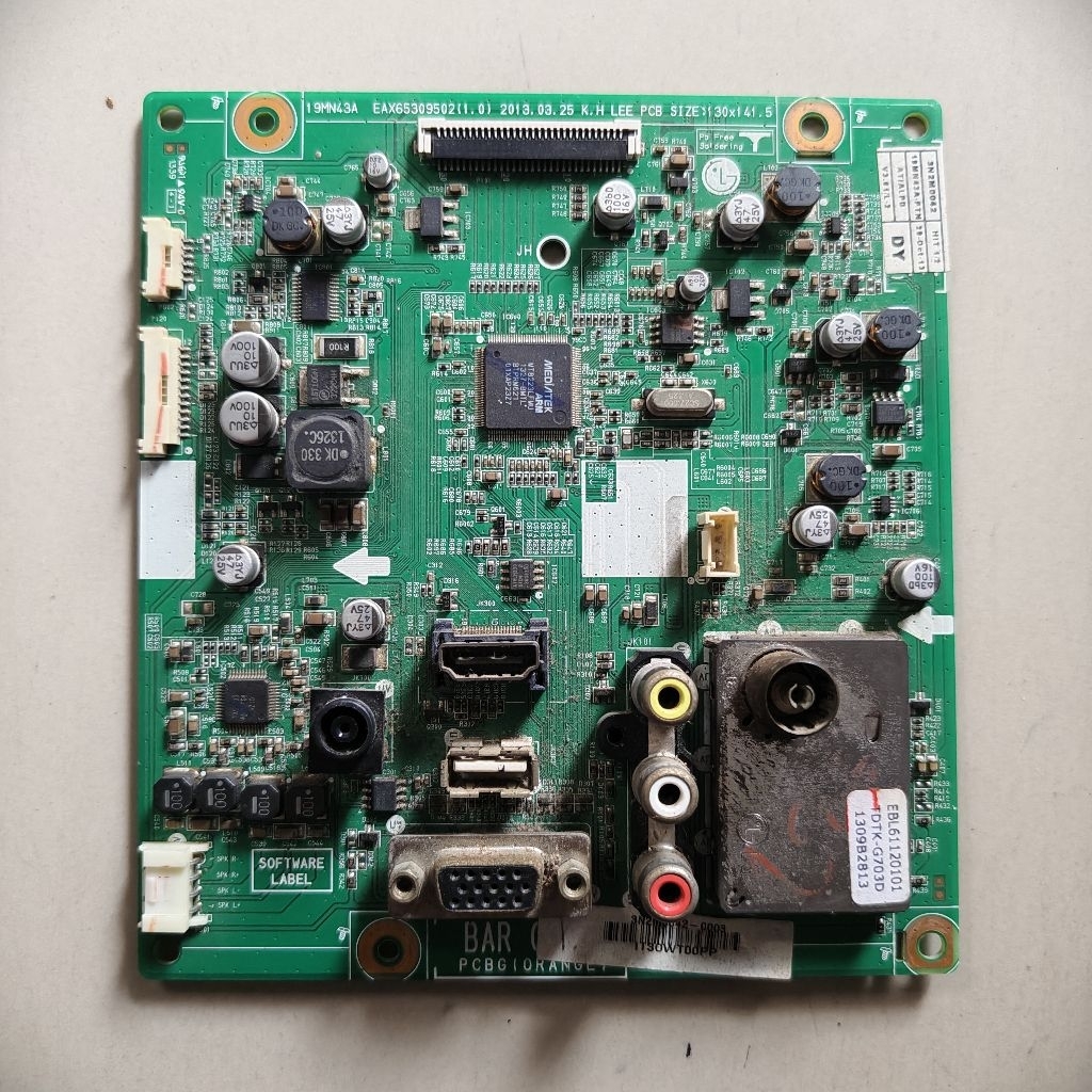 Mesin MB Motherboard Monitor TV LED LG 19 Inch tipe 19MN43A cabutan Mesin Normal siap rakit normal t