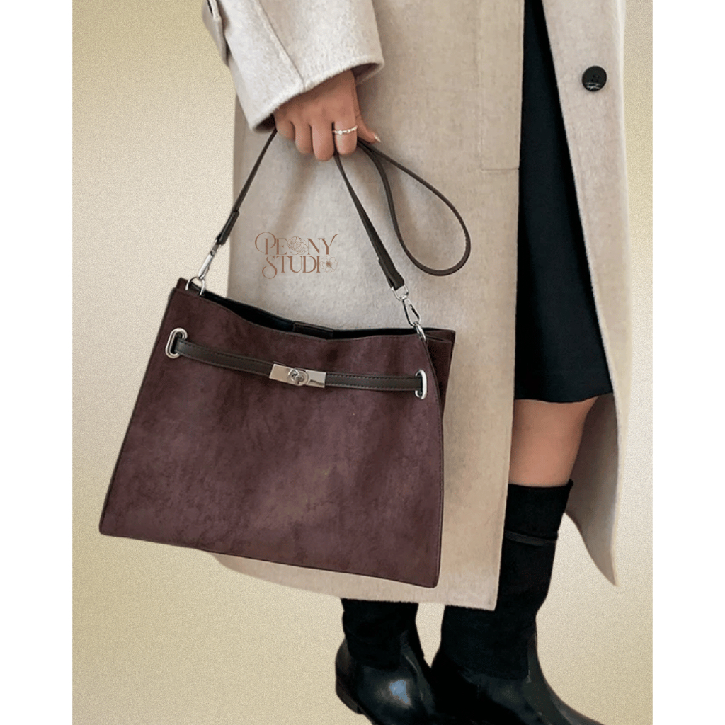 CHLOE BAG Luxury Two-Tone Suede Leather Tote Bag