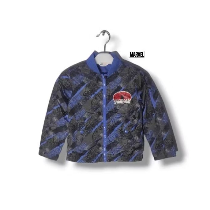 H&M x MARVEL Kids Bomber Jacket Full Print Spiderman Size tag 120 fit  6-7 years (P46xL36/LD72)