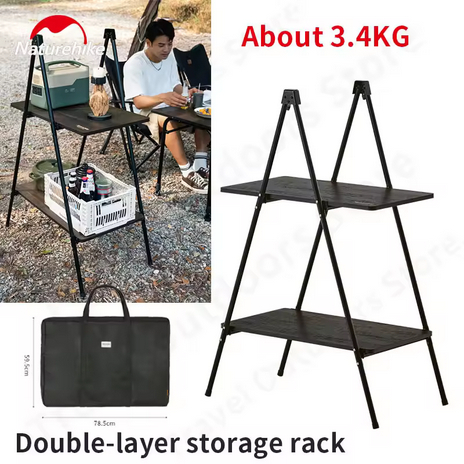 RAK CAMPING DOUBLE LAYER STORAGE RACK FG02 NH22JU018