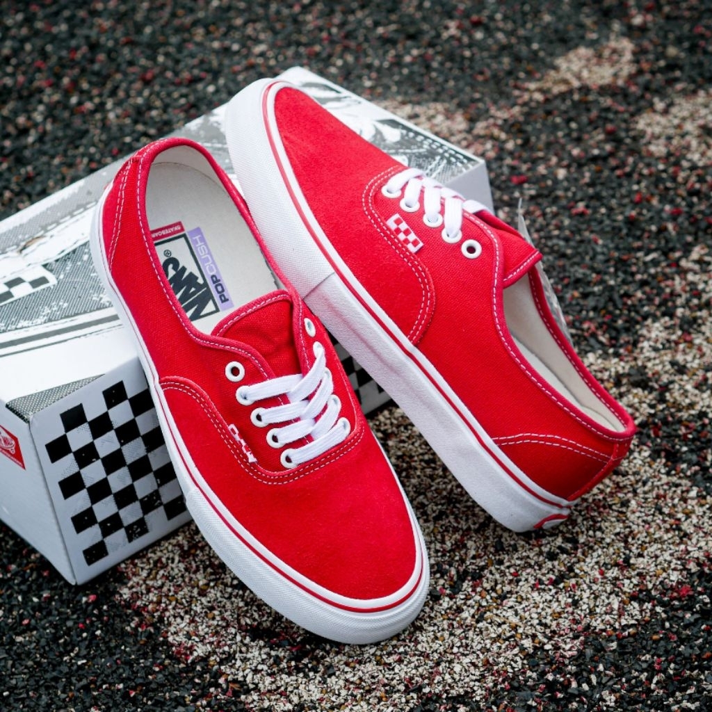 SEPATU VANS AUTHENTIC PRO SKATEBOARDING RED OROGINAL