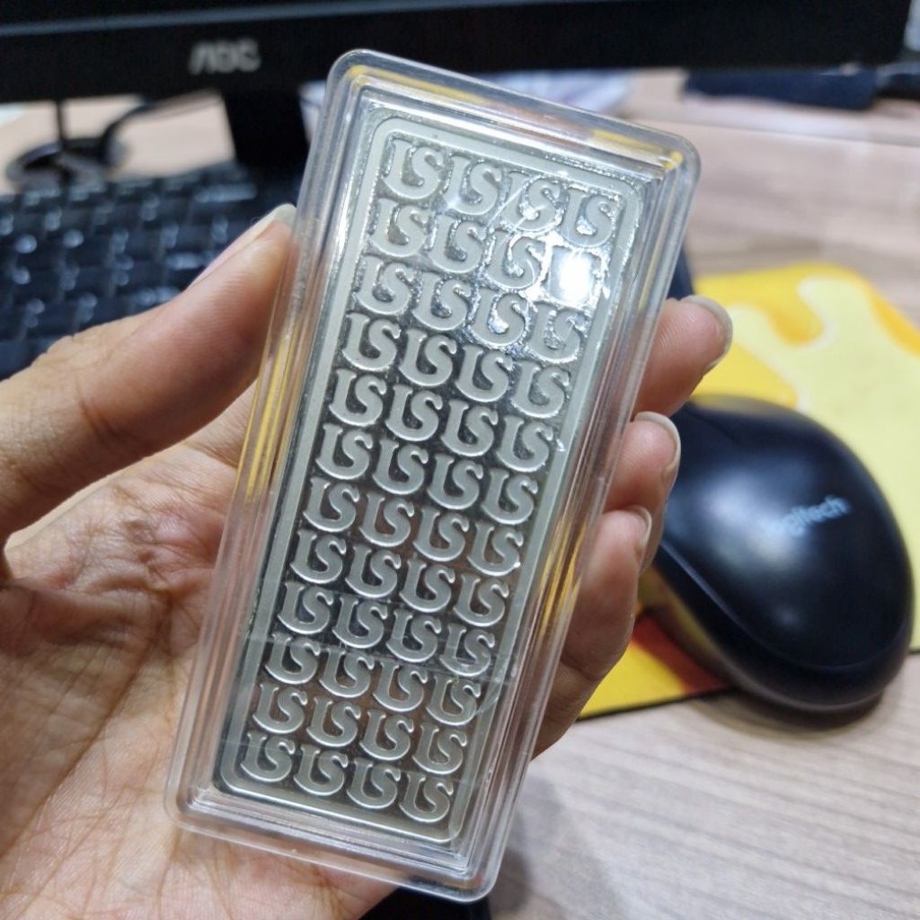 PERAK BATANG 100 GRAM KADAR 999 FINE SILVER