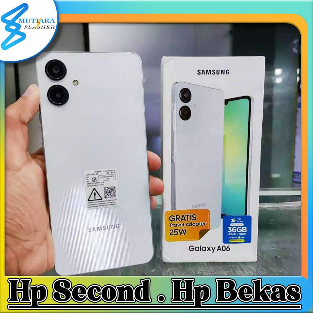 Samsung A06 4G Ram 4/64GB | Ram 4/128GB | Ram 6/128GB Bekas Original Flasher Store