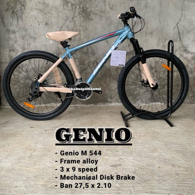 Sepeda Gunung MTB ring 27,5 Genio M544 | Sepeda MTB Genio M544 ukuran 27,5 inch