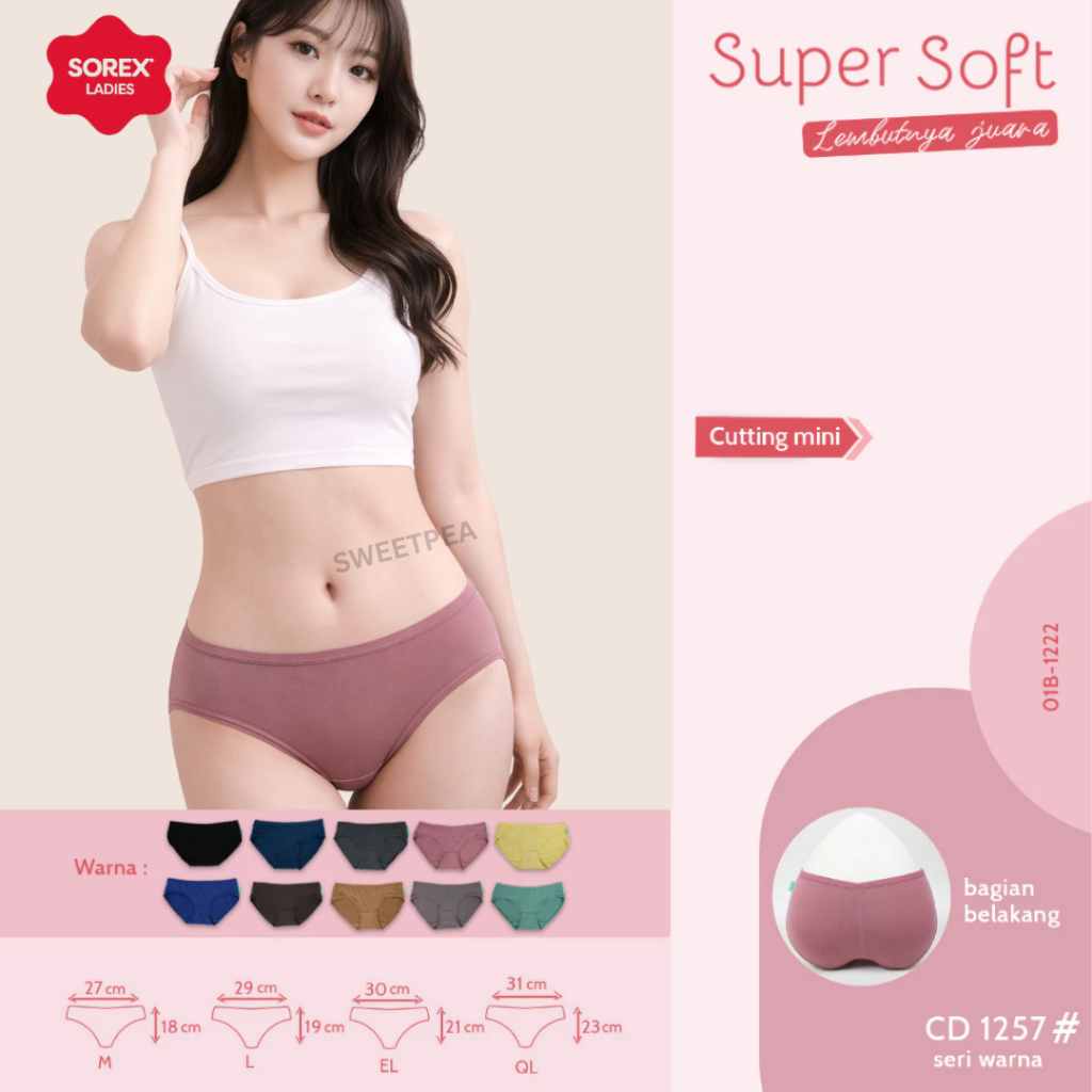 Sorex Celana Dalam Wanita Sorex Halus CD Wanita Sorex Super Soft CD Perempuan Mini Underwear cewek C
