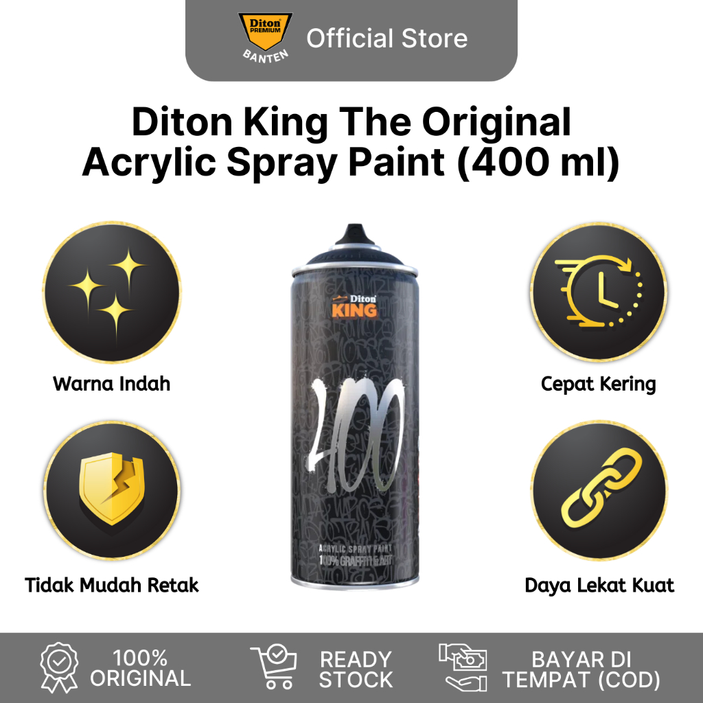 Diton King Spray Paint 400 (Cat Semprot Seni Graffiti)