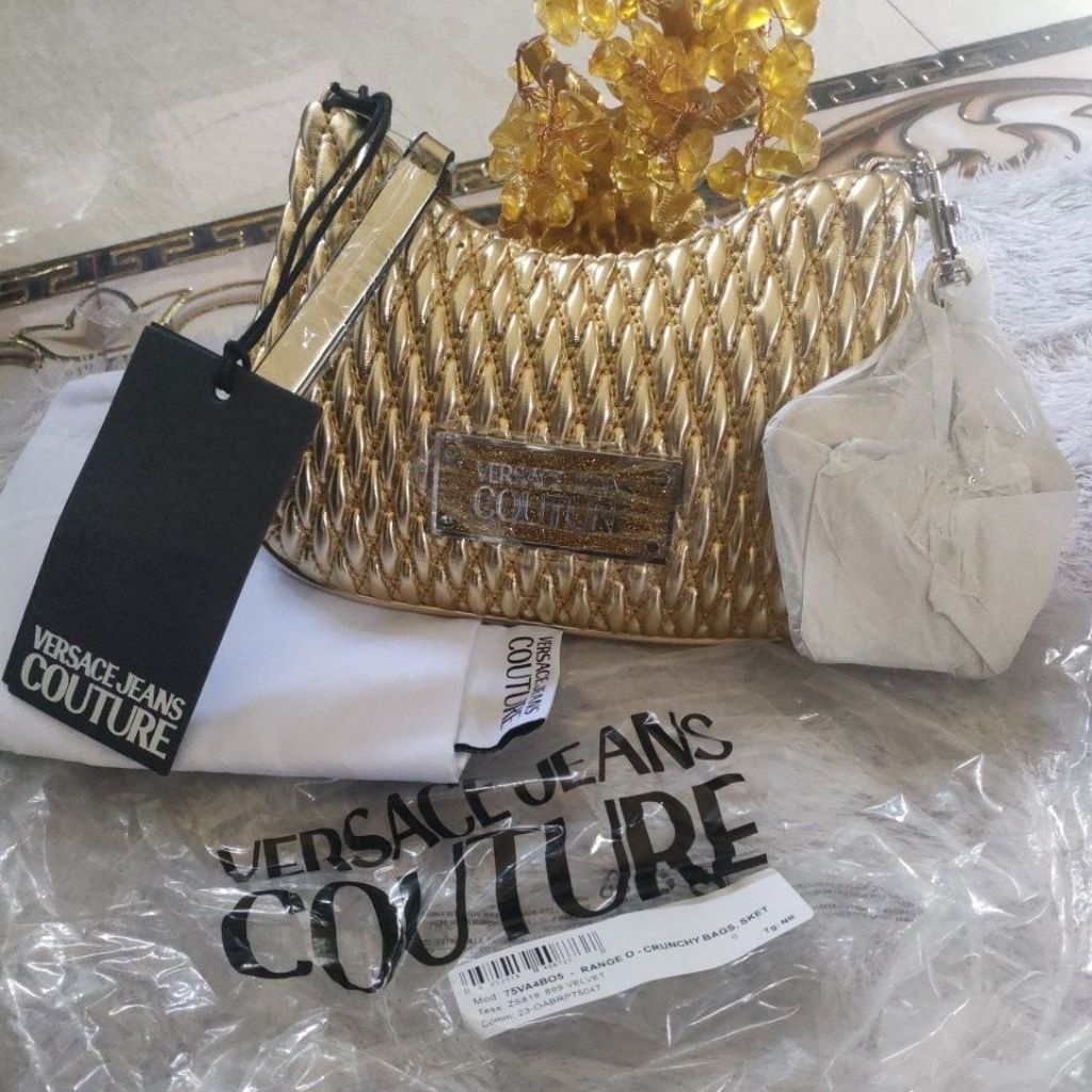 tas wanita mini VERSACE warna emas