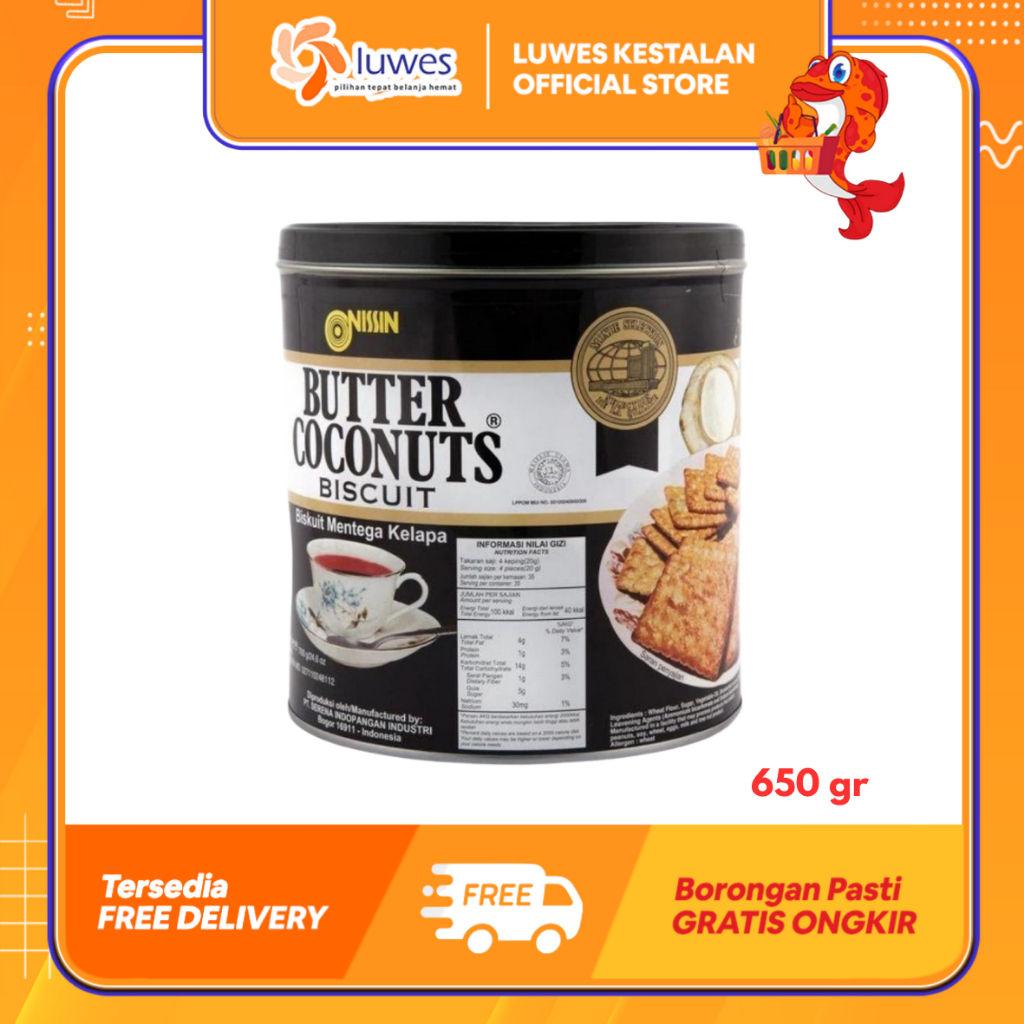 Nissin Butter Coconut Cookies 650g | Nissin Butter Coconut Original | Nissin Butter Coconut Hampers 
