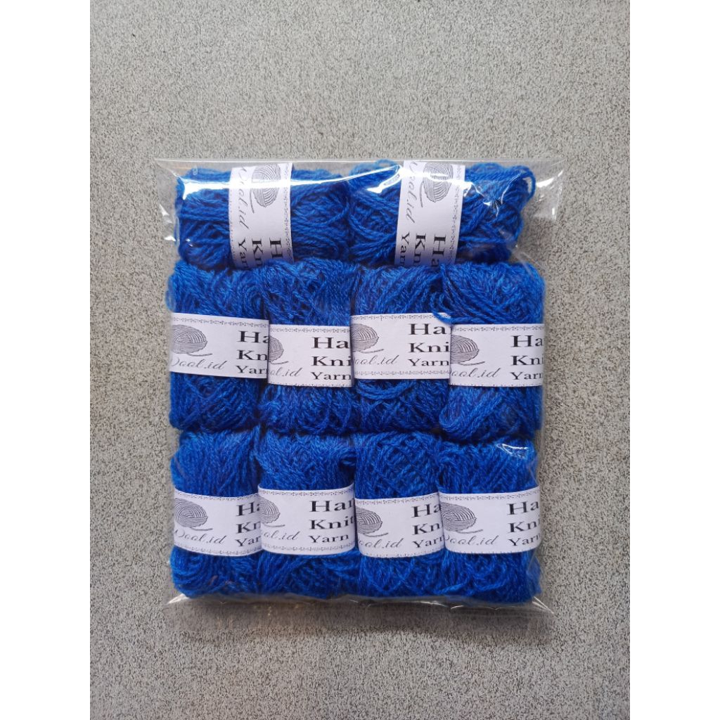 WOOL.ID /  biru / Wol isi 10 / Benang Wol Warna / Benang wol pak / Benang wol kecil warna warni / Be