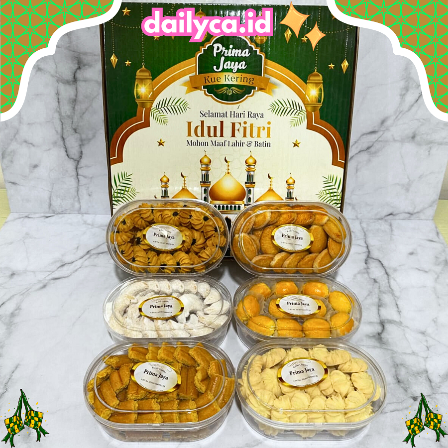 PAKET HAMPERS KUE KERING | PAKET KUE KERING LEBARAN | PAKET THR PRIMA JAYA ISI 6 TOPLES PREMIUM | HA