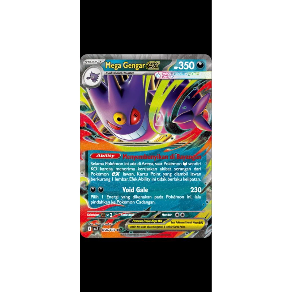 KARTU POKEMON MEGA GENGAR RR