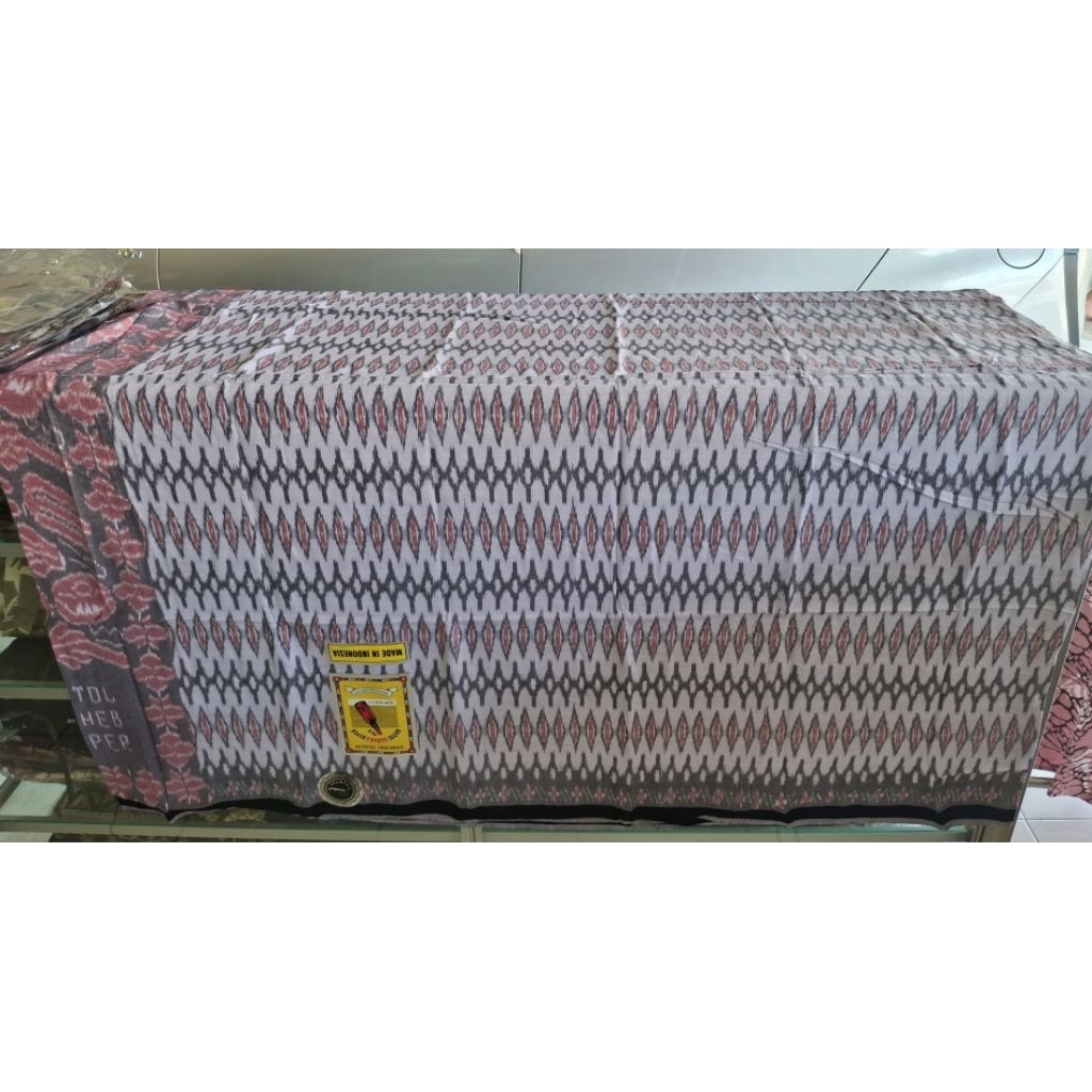 Sarung Tenun Botol Suheb Super Cap Sahara  Warna Biru Dan Putih Size Jumbo Tenun ATBM Kerajinan Tenu