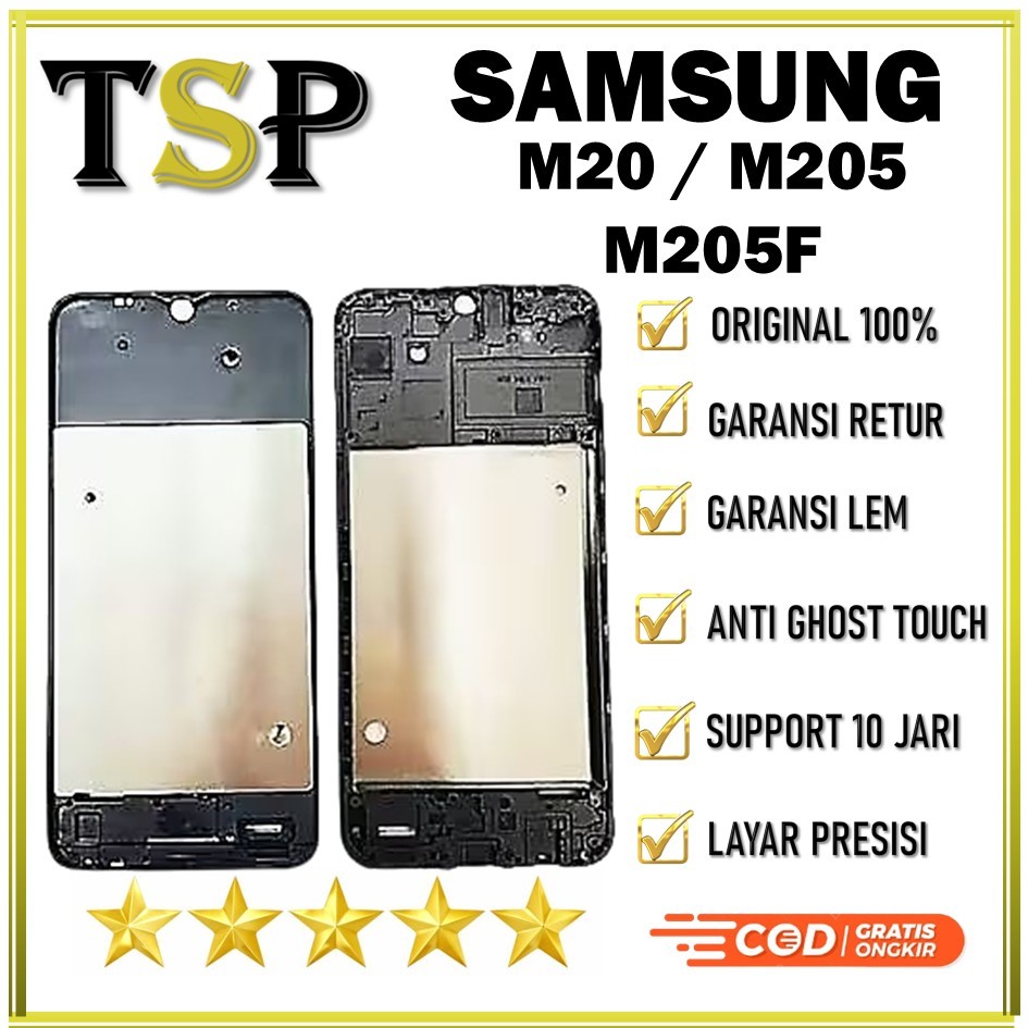 FRAME LCD SAMSUNG M20 / M205 / M205F / FRAME BEZZEL TULANG TENGAH ORIGINAL