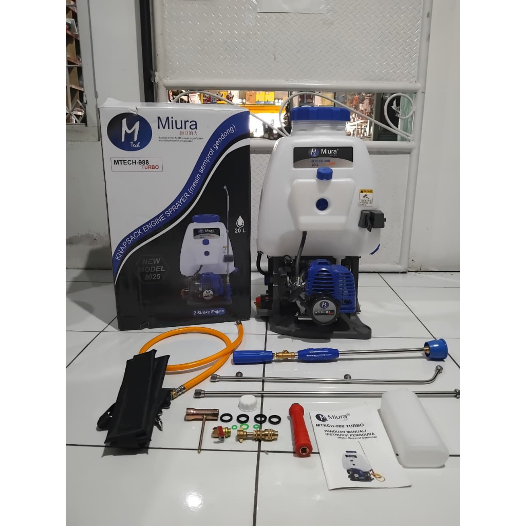 Mesin Sprayer Double Chumber Turbo Miura Mtech 988 PRO 20L 2 Tak