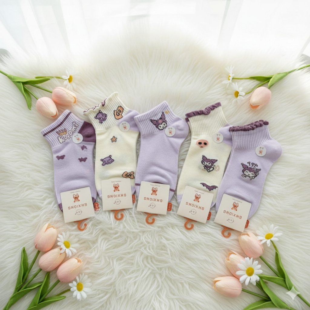 BD || Kaos Kaki Motif Kuromi Katun Random