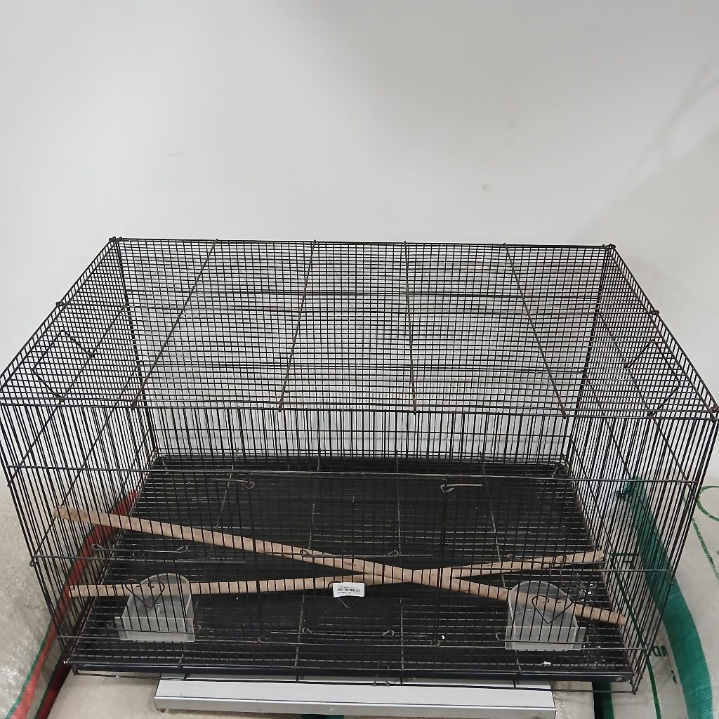 0623-KOTAK BESAR HITAM SANGKAR BESI LOVEBIRD