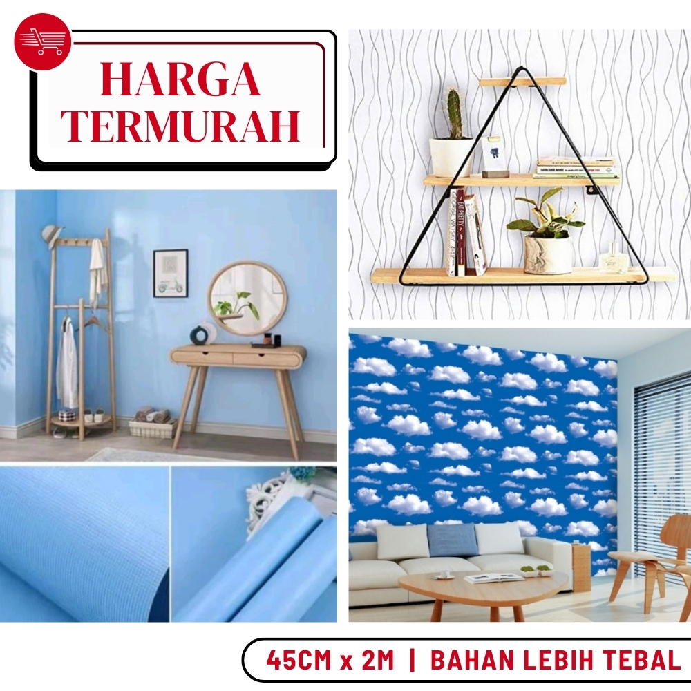 Wallpaper Sticker Dinding Kamar Tidur Anak Karakter Doraemon