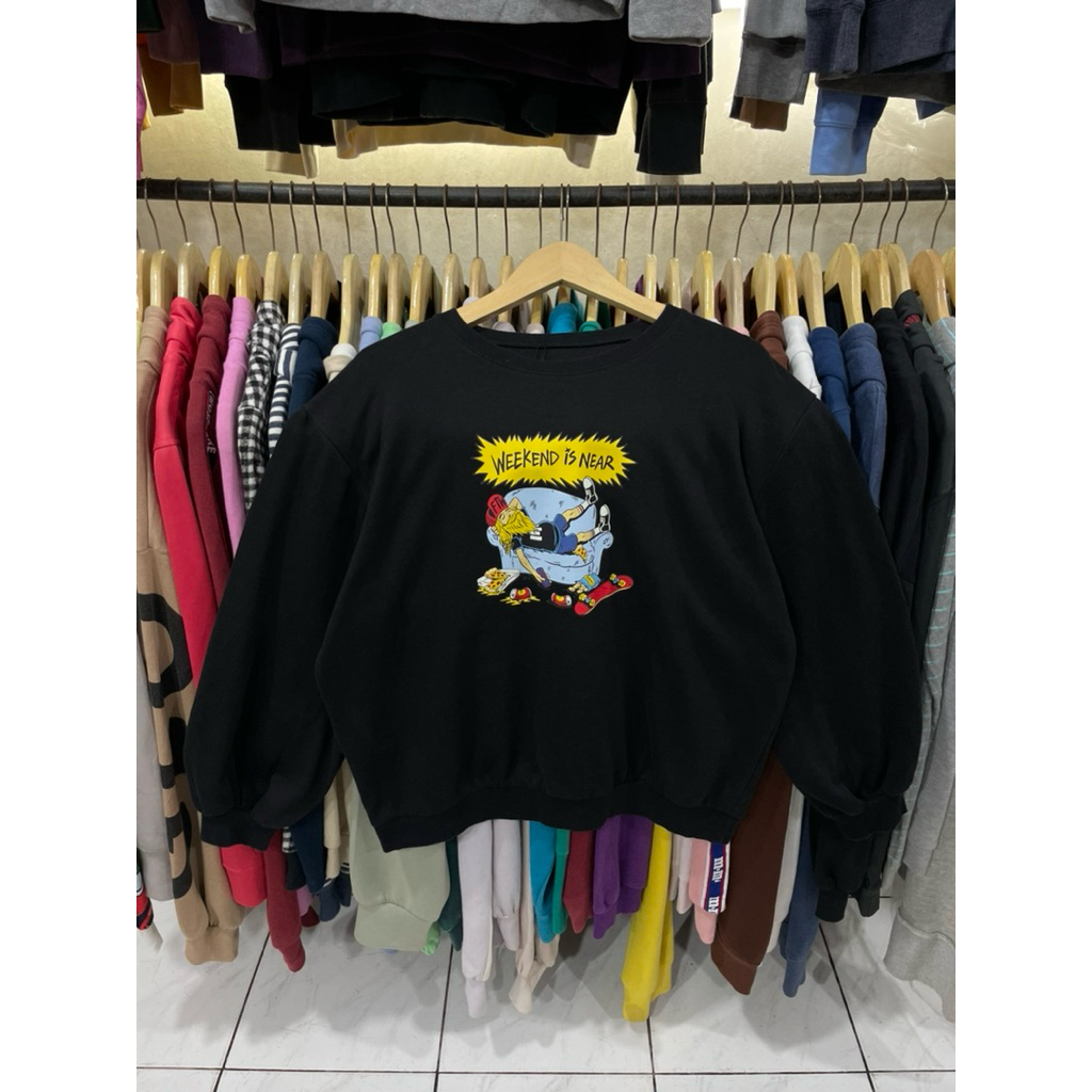 crewneck oversize lengan balon