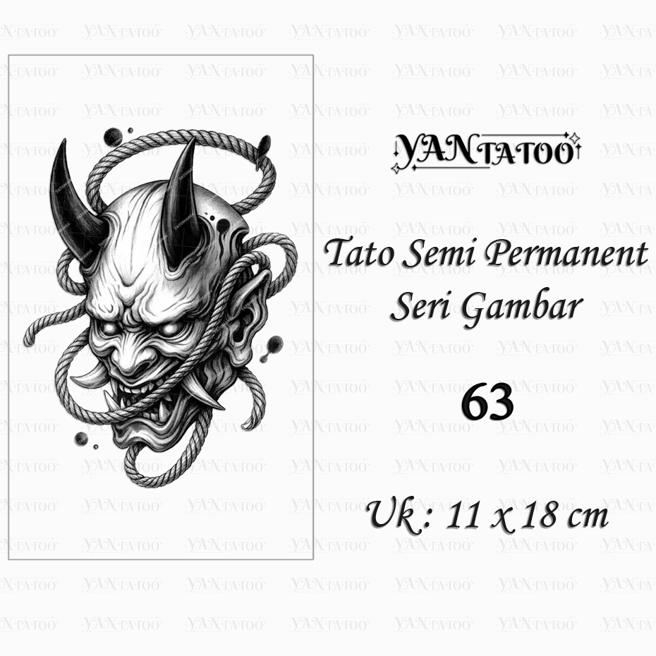 YanTatoo - Stiker Tato Semi Permanen Tahan Lama Seri Gambar 63