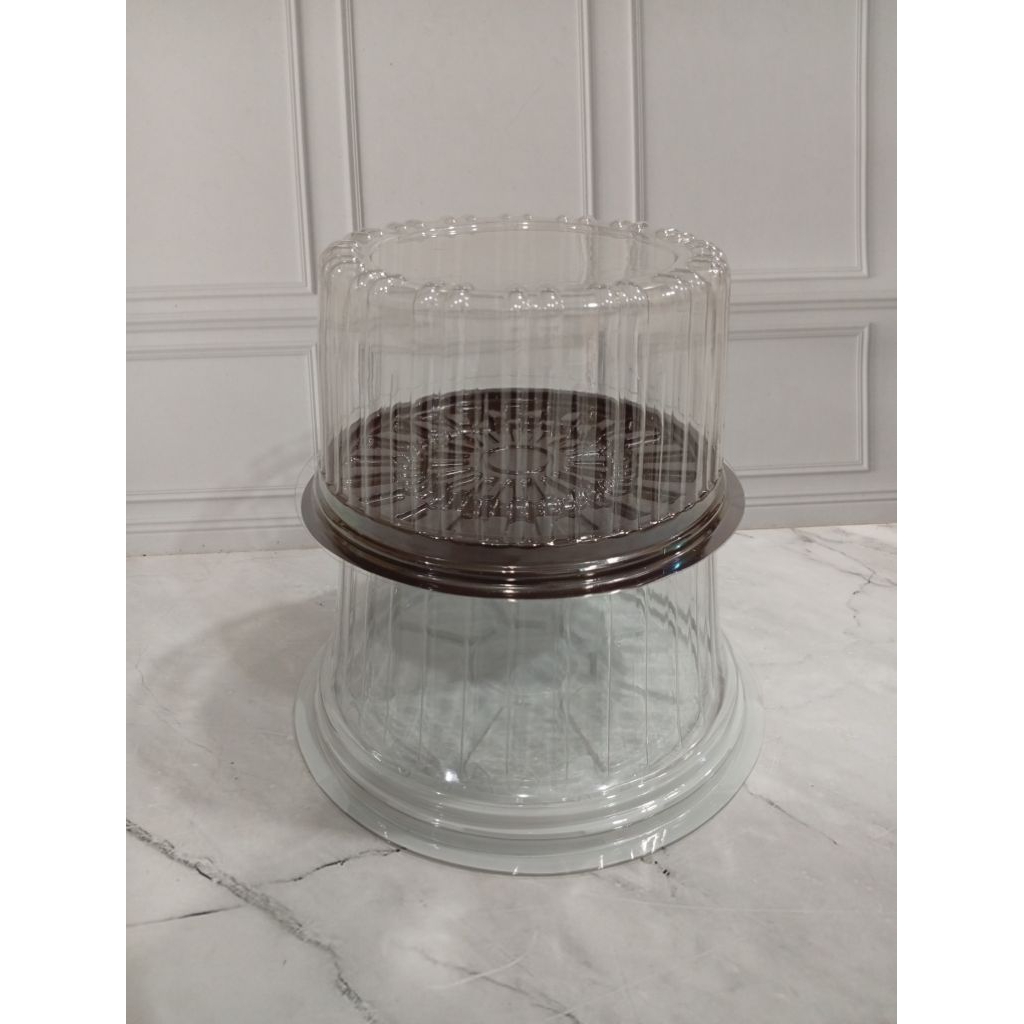 Mika Tumpeng Mini Polos Coklat Isi 10 Set - Diameter 15 dan 20cm