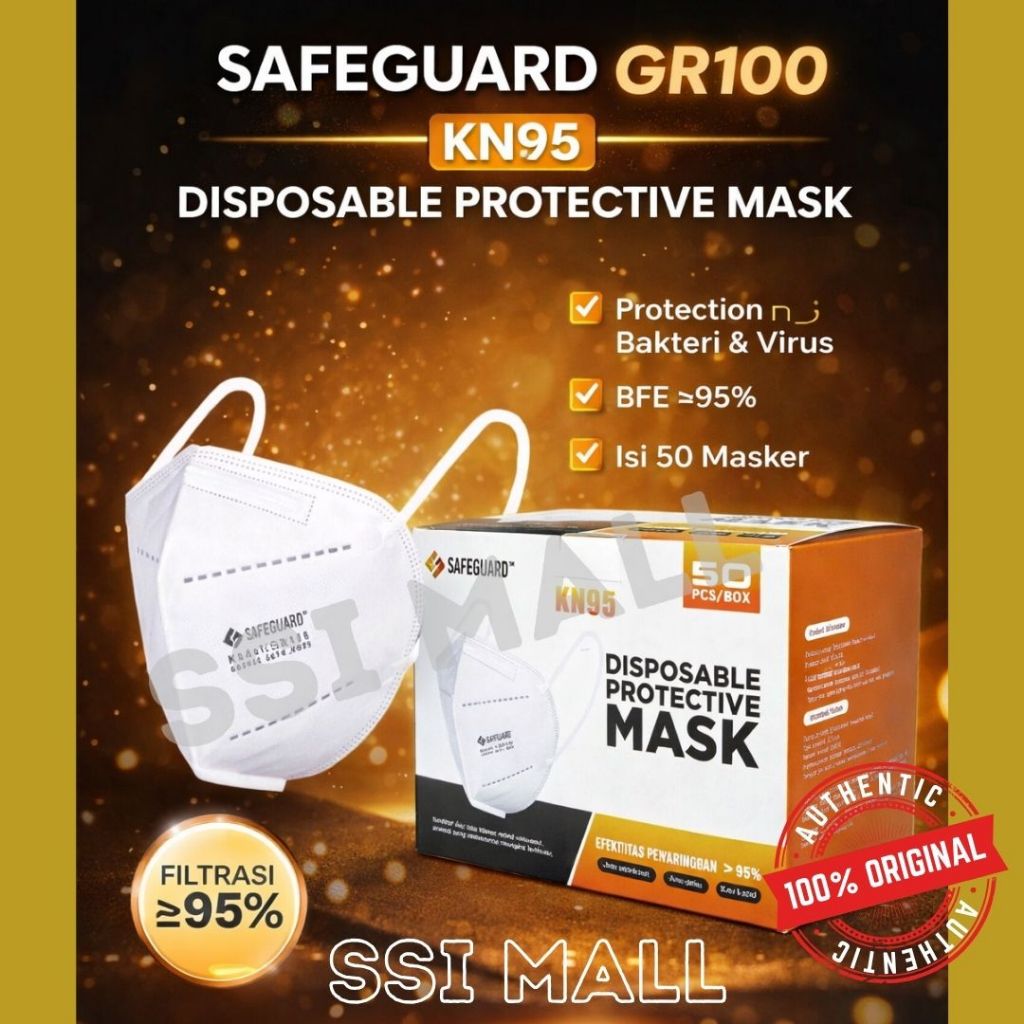 SSI Safeguard KN95 Masker Safeguard KN95 isi 50 pcs/box