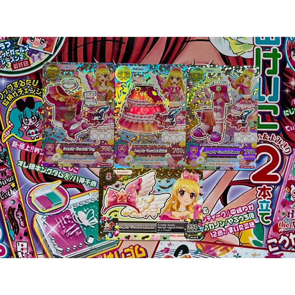 Kartu Aikatsu Official Ichigo Hoshimiya Premium Angely Gemini Coord Cute Full Set Tops Bottoms Shoes