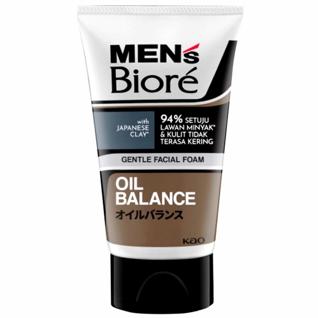Biore Mens Gentle Facial Foam Oil Balance 100 g