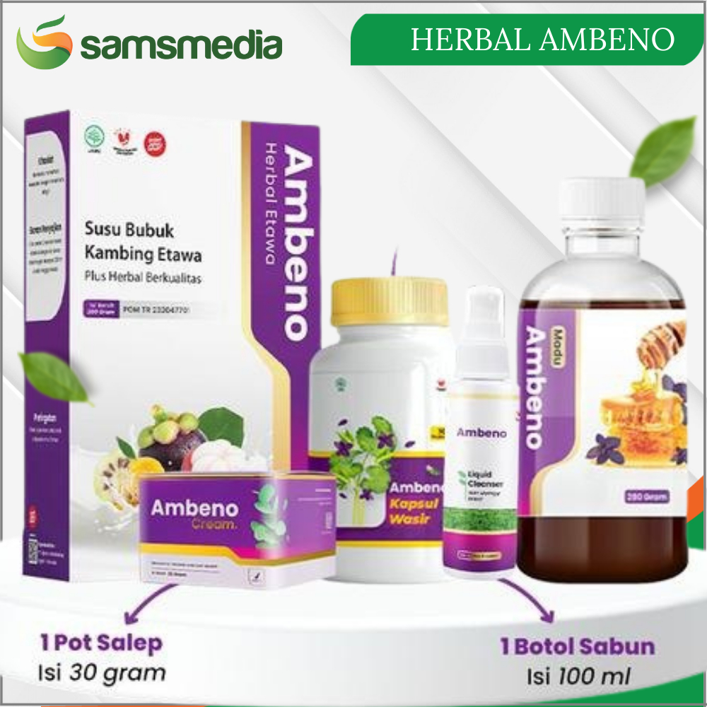 AMBENO Asli Original Obat Herbal Untuk Wasir dan Ambeien Stadium 4 Tanpa Efek Samping Halal BPOM