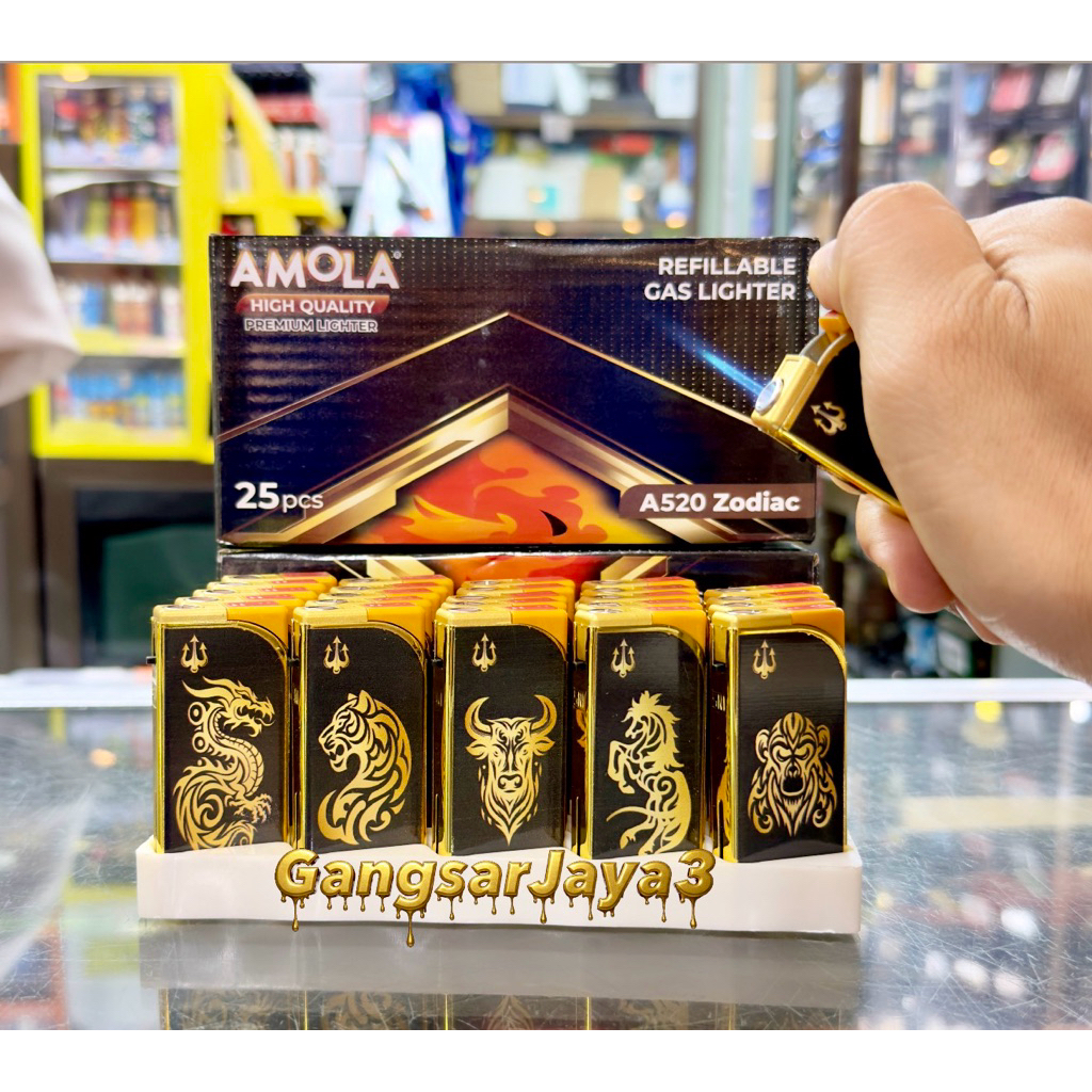 korek bara Amola zodiak metal case 25pcs