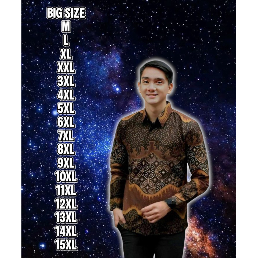 Kemeja Batik Pria Lengan Panjang Big Size | Hem Batik Pria Lengan Pendek Big Size