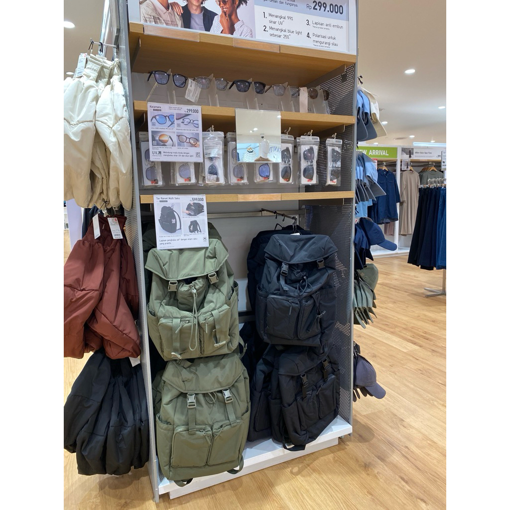 JASTIP UNIQLO TAS RANSEL MULTI SAKU - UNISEX