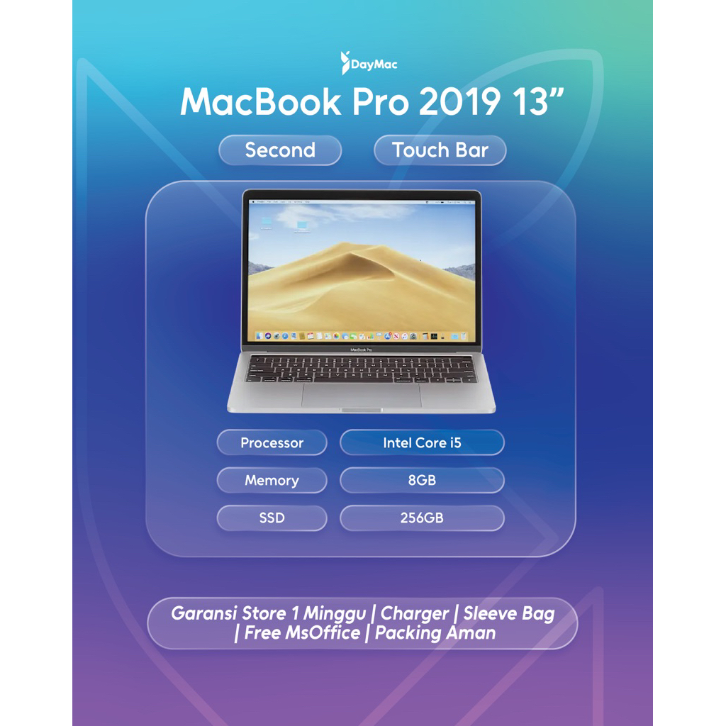 MacBook Pro 2019 8/256 Touchbar 13” Silver