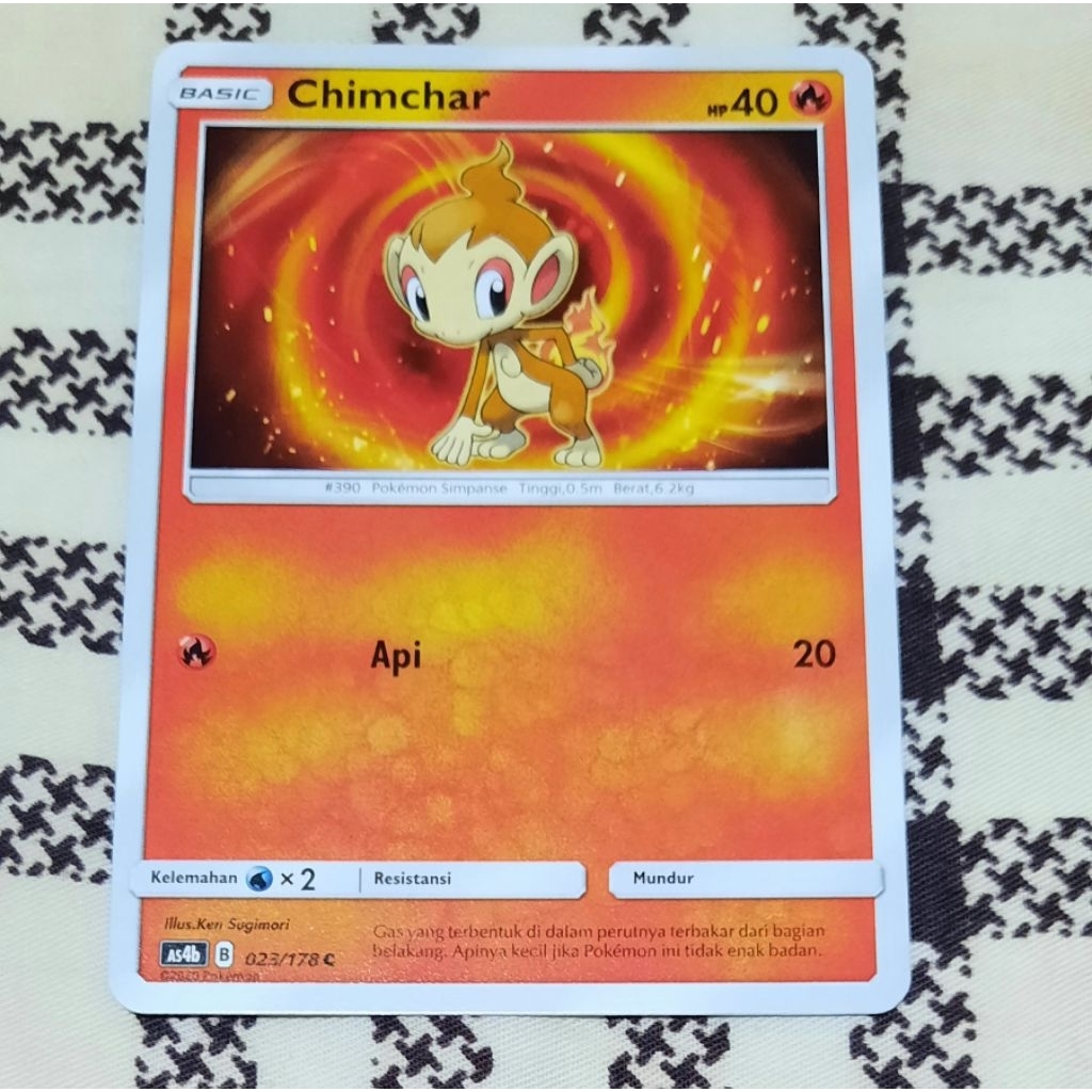 Kartu Pokemon Chimchar As4b bahasa indo tcg