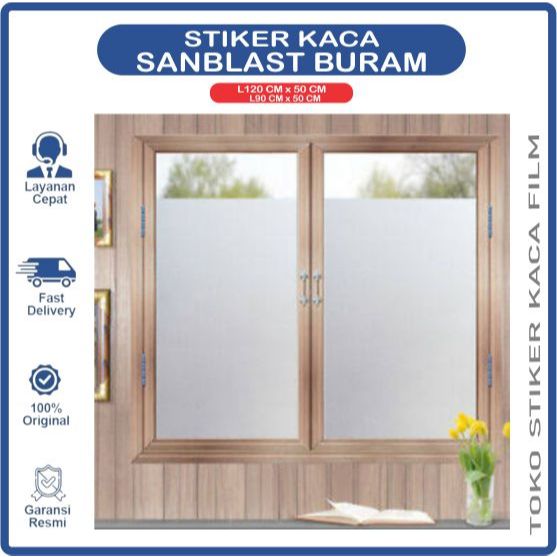 Stiker Kaca Jendela Sandblast Wallpaper Kaca Buram