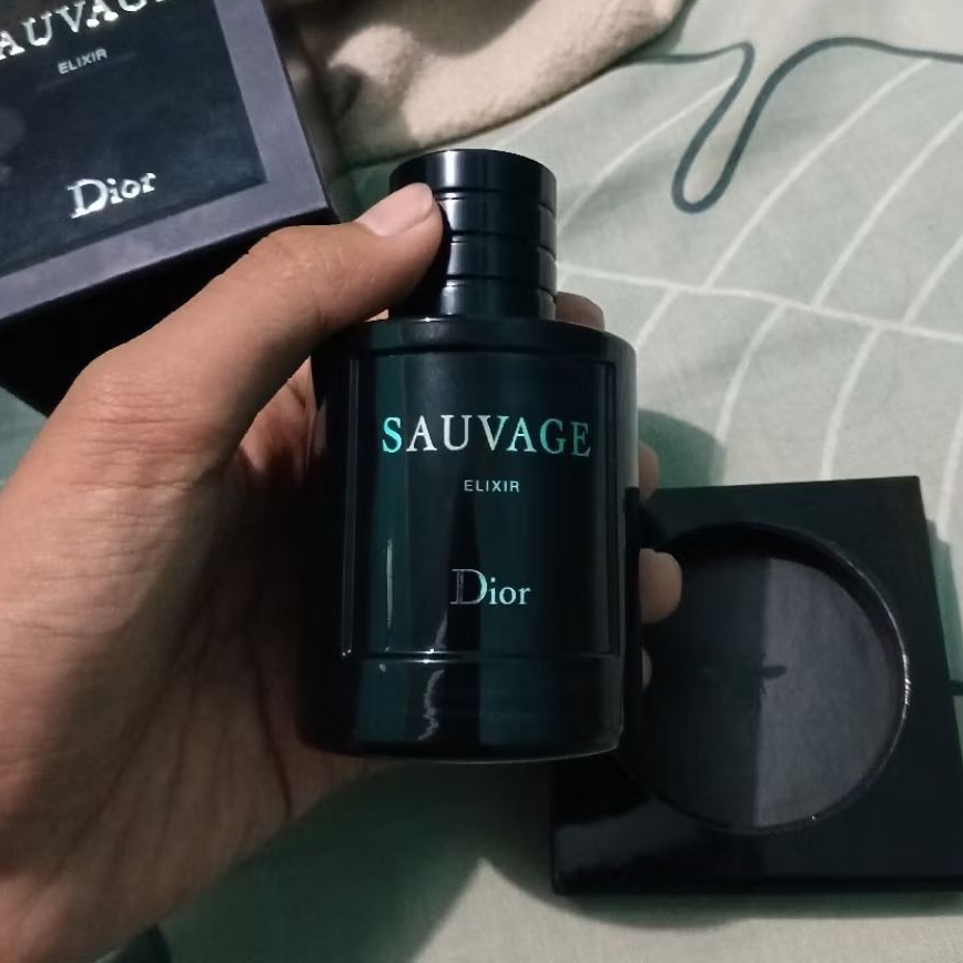 Botol Kosong Parfum Timteng, Lokal, Designer + Box Untuk Koleksi (Dior Sauvage Elixir)