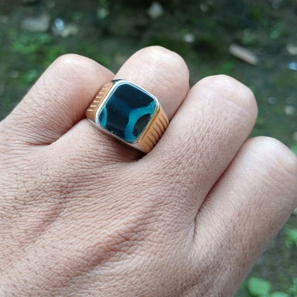 Cincin bacan doko kotak natural elegan