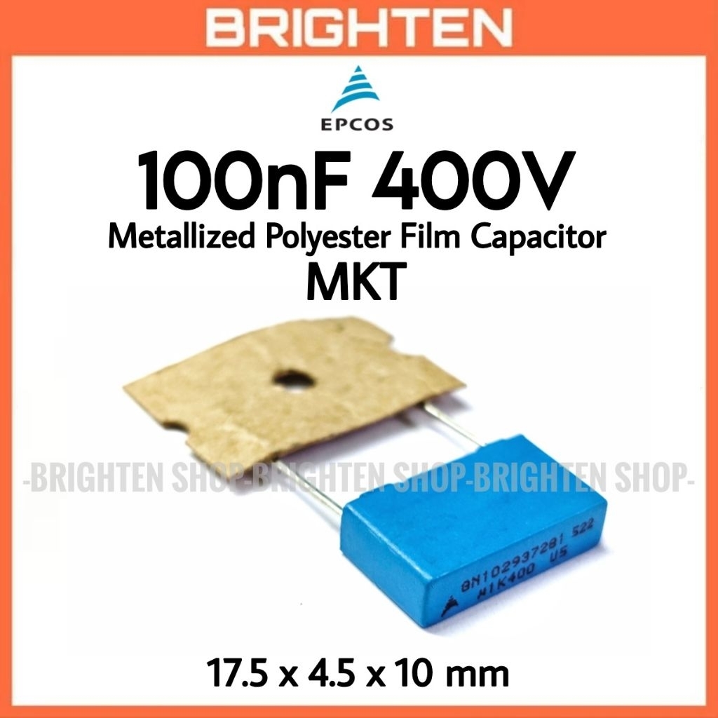 EPCOS 100nF 400V Metallized Polyester Film Capacitor MKT 0.1uF 104 100n TDK